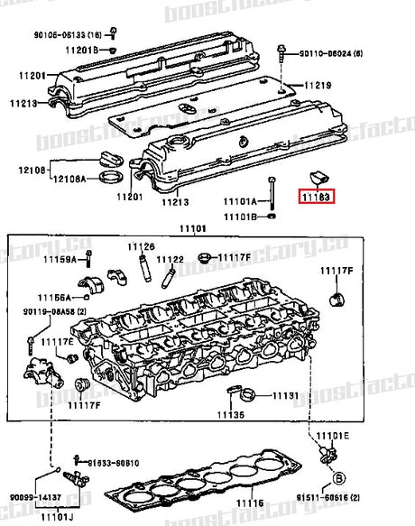 Genuine Toyota 1JZ Aluminum Rear Cam Plug / Seal Half Moons (2) - 11183-88400