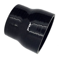 113538 3.50" to 3.80" Silicone Black Transition Hose Coupler. Fits PW LSx 92mm Throttle Bodies